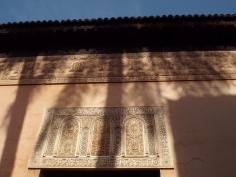 Palm tree shadow, Saadian Tombs, Marrakesh - Katie Hale, Cumbrian poet / writer