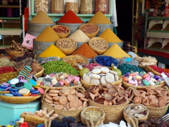 Spices for sale, Marrakesh - Katie Hale, Cumbrian poet / writer