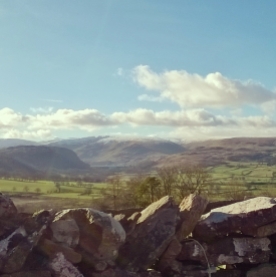 View across the Eden Valley towards the Lake District