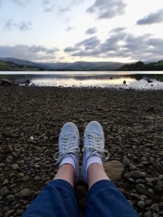 feet by a lake
